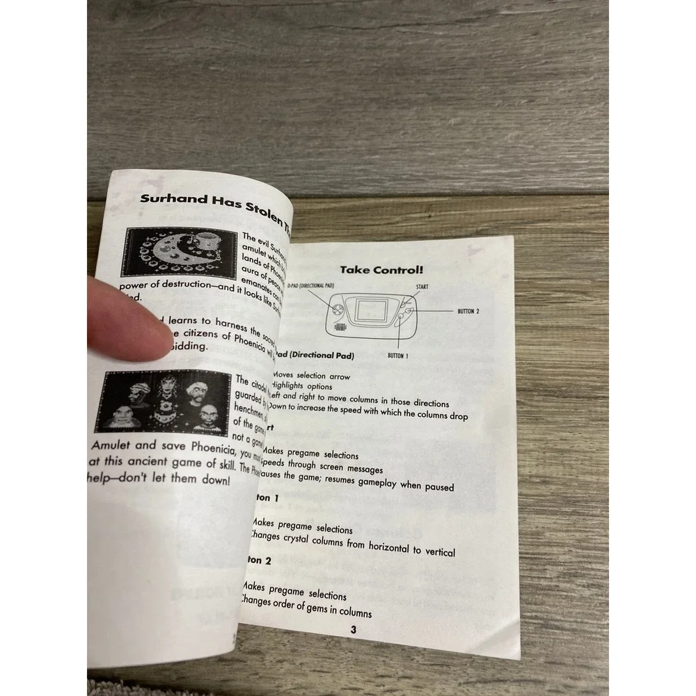 Sega Game Gear Super‎ Columns Instruction Manual Original 1995 Puzzle Booklet